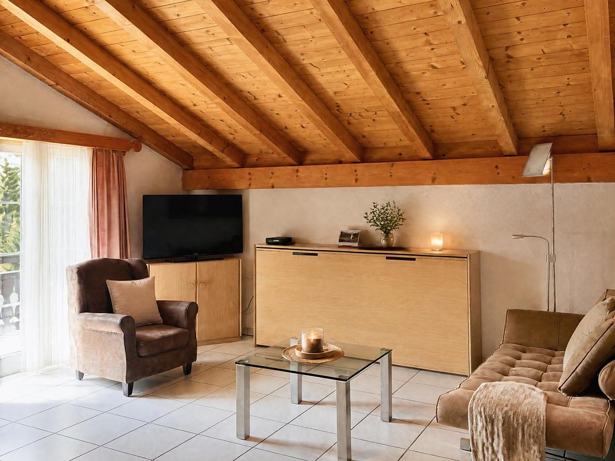 Quadernpark C207 – Charmante 2.5-Zimmer-Wohnung im Dachgeschoss für bis zu 4 Personen